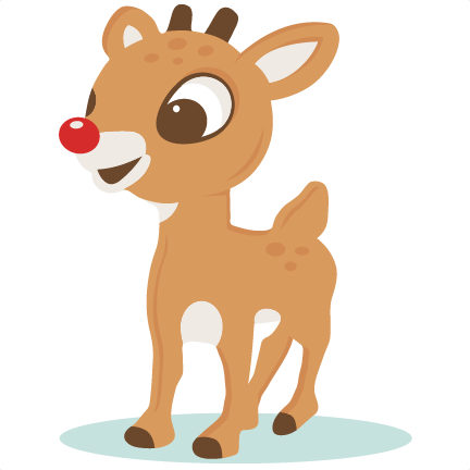 Download Red Nosed Reindeer SVG scrapbook cut file cute clipart ...