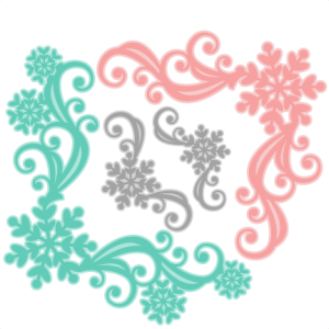 Snowflake Flourish Set SVG scrapbook cut file cute clipart files for silhouette cricut pazzles free svgs free svg cuts cute cut files