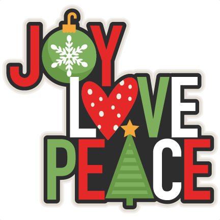 Joy Love Peace Christmas Title scrapbook cut file cute ...