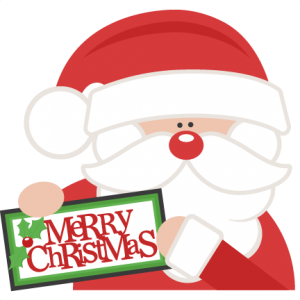 Merry Christmas Santa SVG scrapbook cut file cute clipart files for