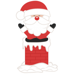 Santa In Chimney SVG scrapbook cut file cute clipart files for silhouette cricut pazzles free svgs free svg cuts cute cut files