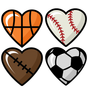 Sports Hearts Set scrapbook cut file cute clipart files for silhouette cricut pazzles free svgs free svg cuts cute cut files