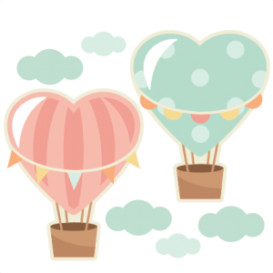 Heart Hot Air Balloons scrapbook cut file cute clipart files for silhouette cricut pazzles free svgs free svg cuts cute cut files