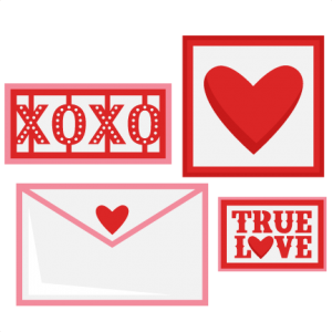 Valentine Love Letter Set SVG scrapbook cut file cute clipart files for silhouette cricut pazzles free svgs free svg cuts cute cut files