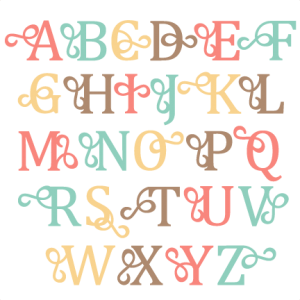 Flourish Alphabet Uppercase SVG scrapbook cut file cute clipart files for silhouette cricut pazzles free svgs free svg cuts cute cut files