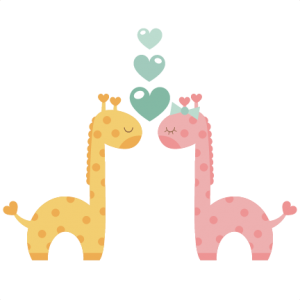 Giraffes in Love SVG scrapbook cut file cute clipart files for silhouette cricut pazzles free svgs free svg cuts cute cut files