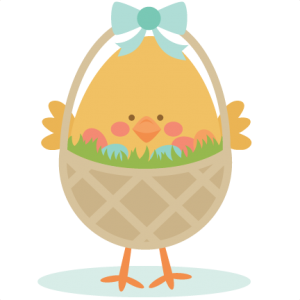 Chick in Easter Basket SVG scrapbook cut file cute clipart files for silhouette cricut pazzles free svgs free svg cuts cute cut files