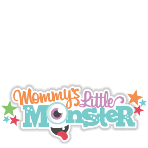 Mommy's Little Monster Title SVG scrapbook cut file cute clipart files for silhouette cricut pazzles free svgs free svg cuts cute cut files