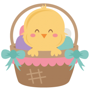 Easter Chick in Basket SVG scrapbook cut file cute clipart files for silhouette cricut pazzles free svgs free svg cuts cute cut files