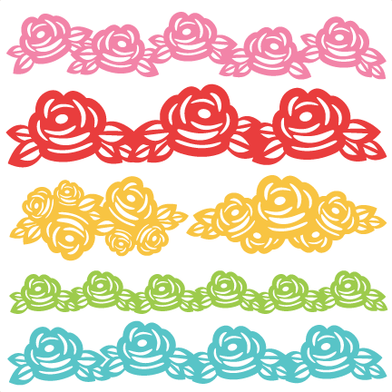 Download Rose Borders SVG scrapbook cut file cute clipart files for ...