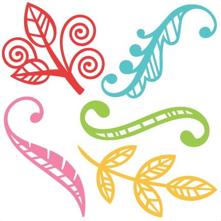 Download Flourish Leaf Set SVG scrapbook cut file cute clipart ...