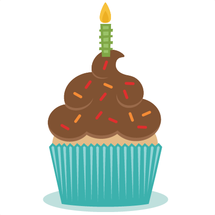 Birthday Cupcake SVG scrapbook cut file cute clipart files for