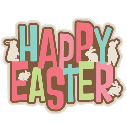 Happy Easter Title SVG scrapbook cut file cute clipart files for