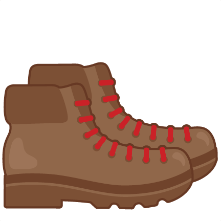 Hiking Boots SVG scrapbook cut file cute clipart files for silhouette