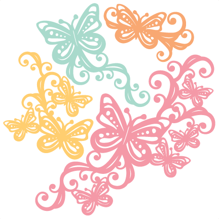 Download Butterfly Flourishes SVG scrapbook cut file cute clipart ...