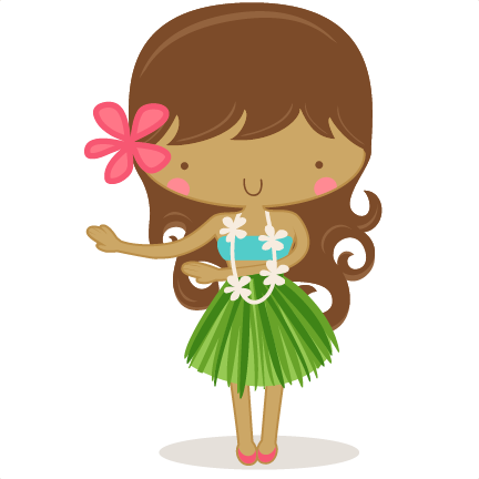 Hula Girl SVG scrapbook cut file cute clipart files for silhouette