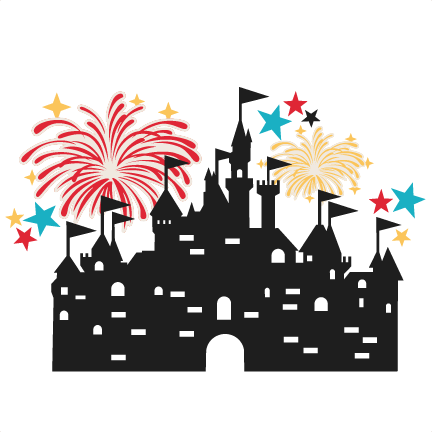 Download Castle With Fireworks SVG scrapbook cut file cute clipart ...