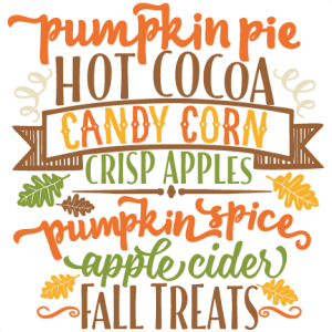 Download Fall Treats Word Art SVG scrapbook cut file cute clipart ...