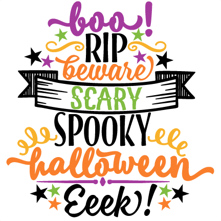 Download Halloween Word Art SVG scrapbook cut file cute clipart ...