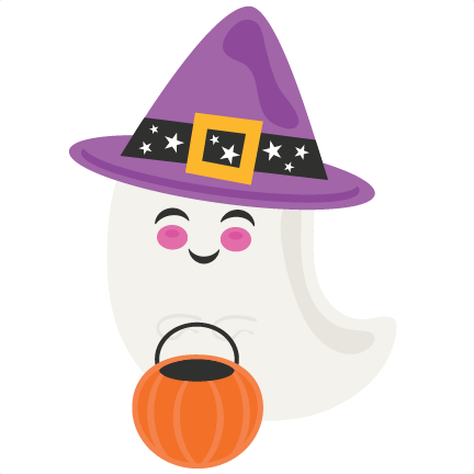 Download Trick or Treating Ghost scrapbook cut file cute clipart ...