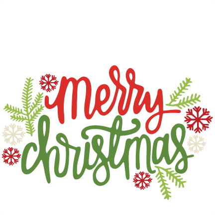 Merry Christmas Title SVG scrapbook cut file cute clipart files for
