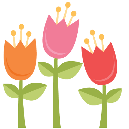 Spring Tulips SVG scrapbook cut file cute clipart files for silhouette ...