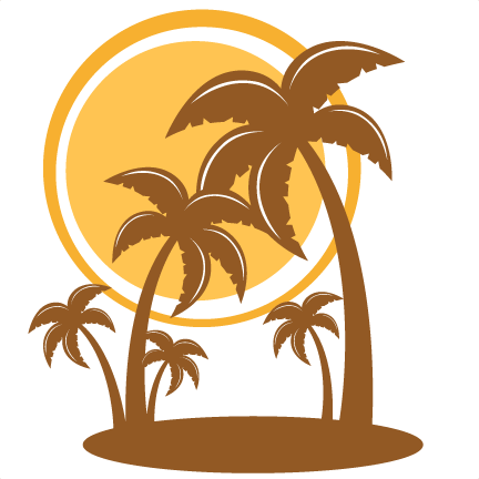 Palm Trees Silhouette SVG scrapbook cut file cute clipart files for