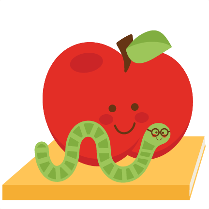 Download Apple with Bookworm SVG scrapbook cut file cute clipart ...