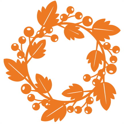 Autumn Flower Wreath Frame SVG File for Cricut & Silhouette