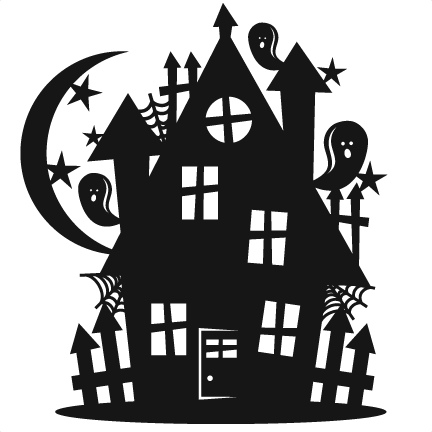 Halloween Haunted House scrapbook cut file cute clipart files for ...