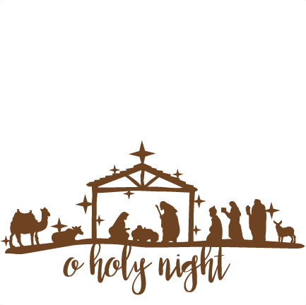 O Holy Night Nativity Stencil