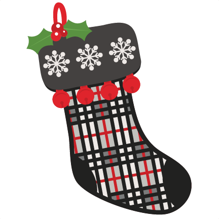 Download Plaid Christmas Stocking SVG scrapbook cut file cute ...