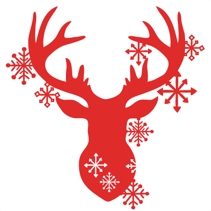 Download Snowflake Reindeer SVG scrapbook cut file cute clipart files for silhouette cricut pazzles free ...