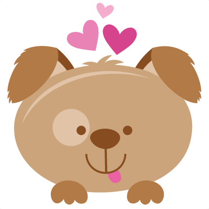 Valentine Puppy SVG scrapbook cut file cute clipart files for