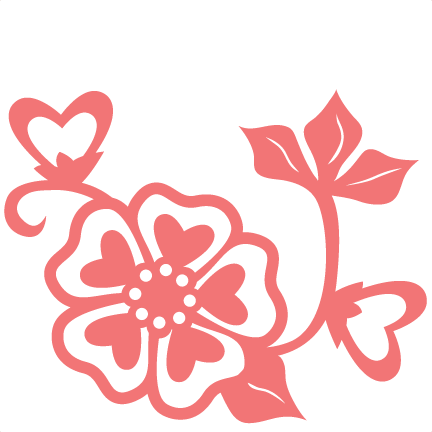 Heart Flower scrapbook cut file cute clipart files for ...