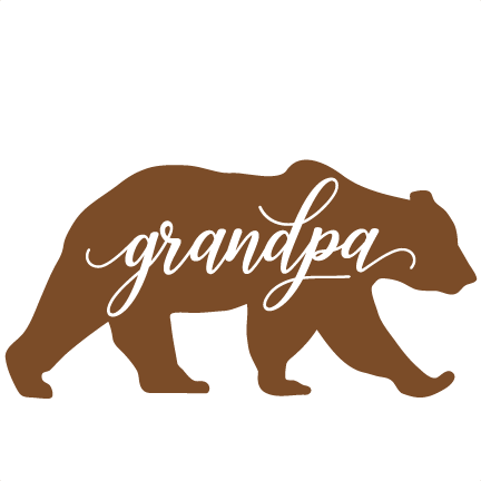 Grandpa Bear Svg Cuts Scrapbook Cut File Cute Clipart Files For Silhouette Cricut Pazzles Free Svgs Free Svg Cuts Cute Cut Files