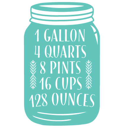 1 Gallon Mason Jar Svg Cuts Scrapbook Cut File Cute Clipart Files For Silhouette Cricut Pazzles Free Svgs Free Svg Cuts Cute Cut Files