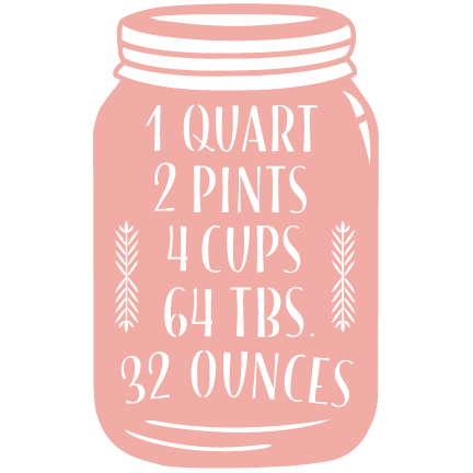 Quart Mason Jar Svg Cuts Scrapbook Cut File Cute Clipart Files For Silhouette Cricut Pazzles Free Svgs Free Svg Cuts Cute Cut Files