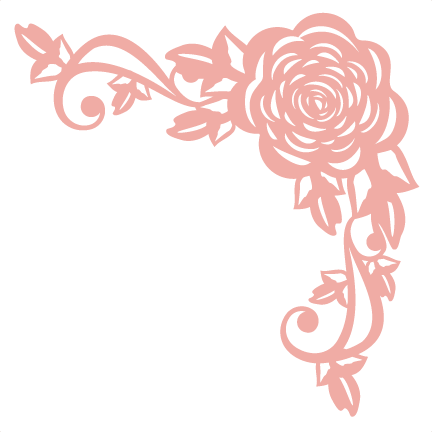 Download Rose Corner Flourish SVG scrapbook cut file cute clipart files for silhouette cricut pazzles ...