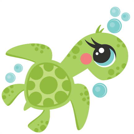 Sea Turtle cut file cute clipart files for silhouette ...