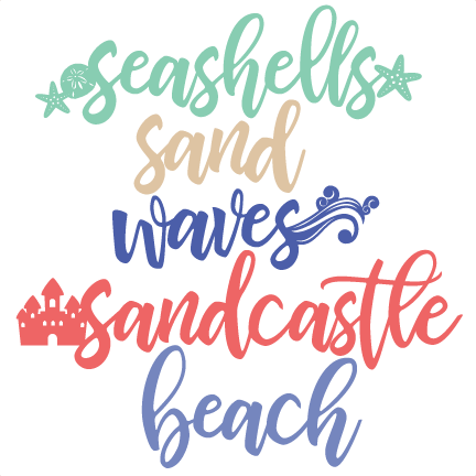 Download Beach Words Set svg cuts scrapbook cut file cute clipart ...