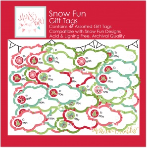 Snow Fun - 46 Gift Tags - GTsnowfun - Christmas