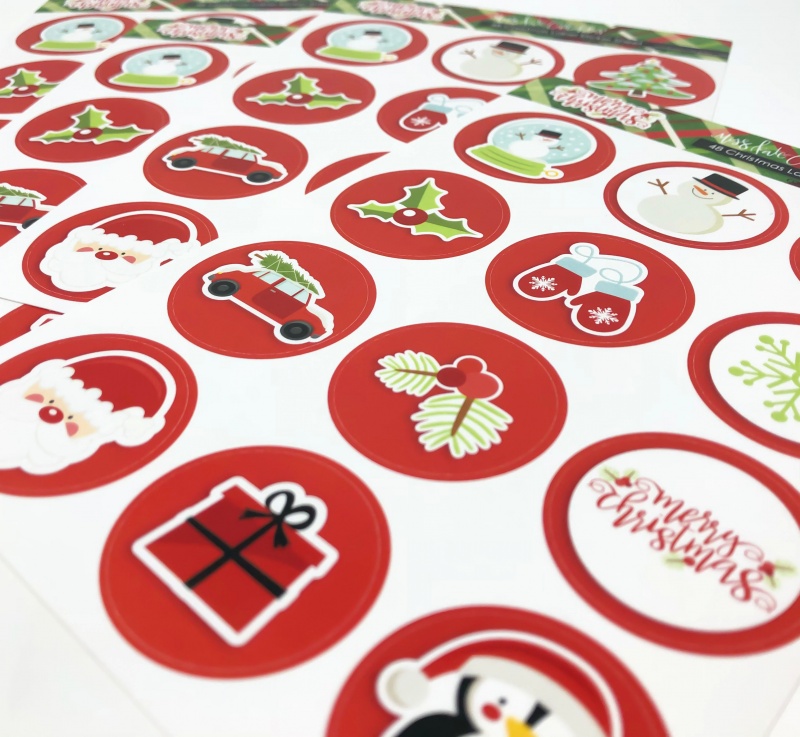 Christmas Stickers for gifts presents tags christmas treats