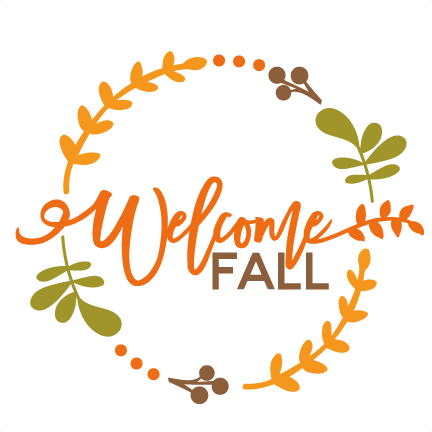 Welcome Fall Phrase SVG cut file Scrapbook title svg cuts scrapbook cut  file cute clipart files for silhouette cricut pazzles free svgs free svg  cuts cute cut files