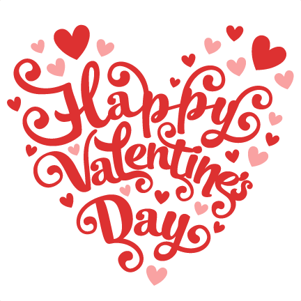 Happy Valentine's Day Heart Scrapbook title svg cuts scrapbook cut