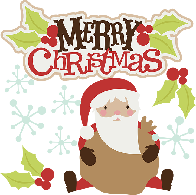 Merry Christmas SVG christmas clipart santa svg santa clipart cute