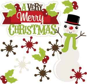 A Very Merry Christmas SVG christmas clipart cute clipart cute christmas clipart scrapbook svg