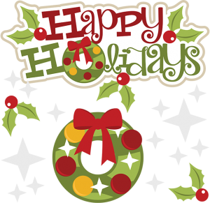 Happy Holidays SVG holidays svg file holidays clipart cute clip art christmas wreath svg