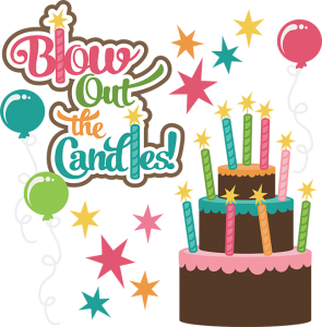 Blow Out The Candles SVG birthday clipart cute birthday clip art birthday cake svg