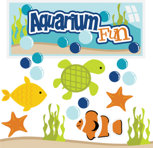 Aquarium Fun SVG aquarium clipart fish svg files turtle svg files clown fish clipart